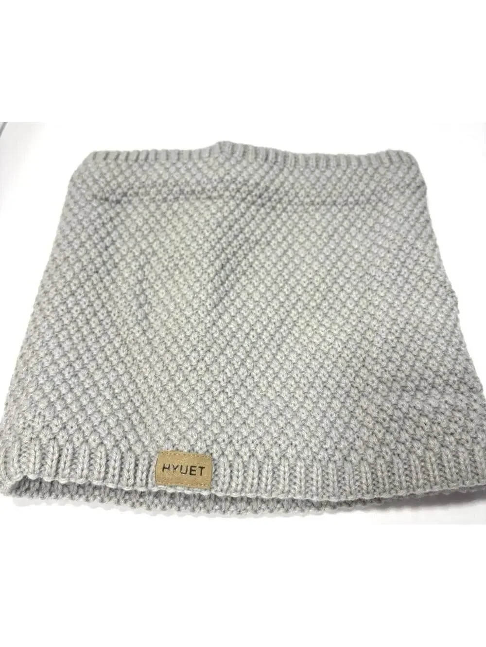 Grey Fleece Neck Warmer Scarf One Size Thick Winter Thermal Men Women Unisex NEW